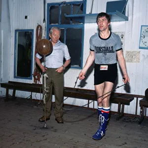 Ken Buchanan boxer training skipping June 1979 Ken Buchanan boxer training skipping June 1979