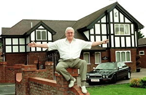 Images Dated 4th June 1998: Ken White lottery winner pictured next to his new house and car won 6 million