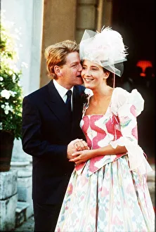 Kenneth Branagh Actor getting married to actress Emma Thompson August 1989 Kenneth Branagh Actor getting married to actress Emma Thompson August 1989