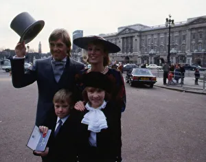 Kenny Dalglish and family outside Buckingham Palace February 1985 Kenny Dalglish and family outside Buckingham Palace February 1985