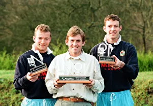 Kenny Dalglish, Manager of Blackburn Rovers, presents his two strikers Alan Shearer Kenny Dalglish, Manager of Blackburn Rovers, presents his two strikers Alan Shearer