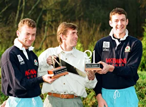 Kenny Dalglish, Manager of Blackburn Rovers, presents his two strikers Alan Shearer Kenny Dalglish, Manager of Blackburn Rovers, presents his two strikers Alan Shearer