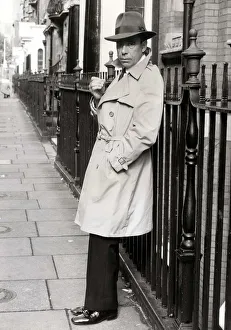 Kenny Whymark, Britains Look- a-like to the actor Humphrey Bogart, standing in the street Kenny Whymark, Britains Look- a-like to the actor Humphrey Bogart, standing in the street