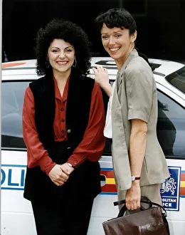 Kerry Peers Actress and Mary Jo Randle seen on the set for the ITV TV Programme The Bill Kerry Peers Actress and Mary Jo Randle seen on the set for the ITV TV Programme The Bill