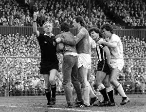 Kevin Keegan argues with a fan that has run on the pitch at St James Park 15 April 1984 Kevin Keegan argues with a fan that has run on the pitch at St James Park 15 April 1984