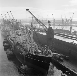King George Dock in Hull, East Yorkshire. 16th March 1965 King George Dock in Hull, East Yorkshire. 16th March 1965