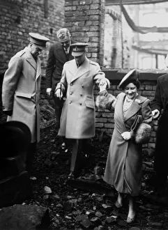 King George VI and Queen Elizabeth / Queen Mother visit bomb damaged London King George VI and Queen Elizabeth / Queen Mother visit bomb damaged London
