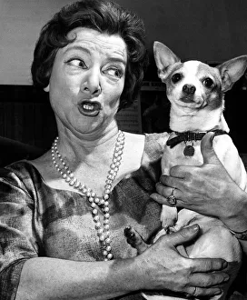 She knows you know Actress Hylda Baker seen here with her dog June 1963 She knows you know Actress Hylda Baker seen here with her dog June 1963