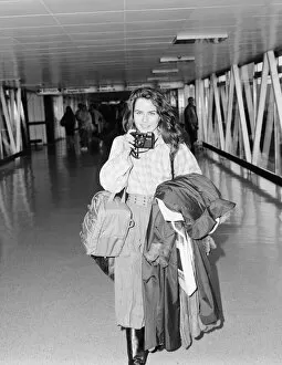 Images Dated 22nd December 1983: Koo Stark, Actress at London Heathrow Airport, Thursday 22nd December 1983