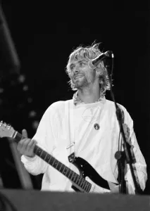 Kurt Cobain, lead singer of Seattle-based grunge rock group Nirvana Kurt Cobain, lead singer of Seattle-based grunge rock group Nirvana