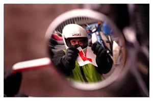 L PLATES February 1999 Motorcyclist tearing up plate reflection in mirror L PLATES February 1999 Motorcyclist tearing up plate reflection in mirror