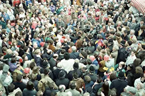 Labour leader Neil Kinnock is mobbed as he visits Redditch, Worcestershire Labour leader Neil Kinnock is mobbed as he visits Redditch, Worcestershire