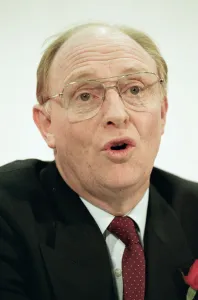 Labour leader Neil Kinnock visits Redditch, Worcestershire Labour leader Neil Kinnock visits Redditch, Worcestershire