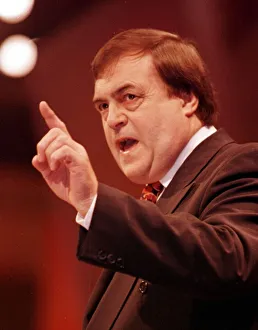 Labour Party Conference 1998 Deputy Prime Minister John Prescott talking from Labour Party Conference 1998 Deputy Prime Minister John Prescott talking from