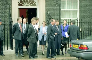 Labour Party MPs outside 10 Downing Street Including David Blunkett Labour Party MPs outside 10 Downing Street Including David Blunkett