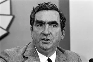 Labour Party Press Conference held at Transport House. Denis Healey Labour Party Press Conference held at Transport House. Denis Healey