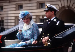 Lady Diana Spencer and Prince Andrew during the trooping the colour ceremony in London Lady Diana Spencer and Prince Andrew during the trooping the colour ceremony in London