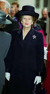 Lady Margaret Thatcher arrives at the Mansion house lunch hosted by Lady Levene Lady Margaret Thatcher arrives at the Mansion house lunch hosted by Lady Levene
