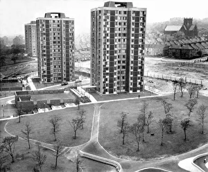 The landscaping treatment at the high rise flats at Cruddas Park Housing Estate in The landscaping treatment at the high rise flats at Cruddas Park Housing Estate in