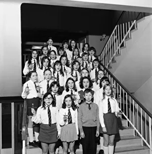 Langbaurgh School choir. Middlesbrough, North Yorkshire. December 1972 Langbaurgh School choir. Middlesbrough, North Yorkshire. December 1972