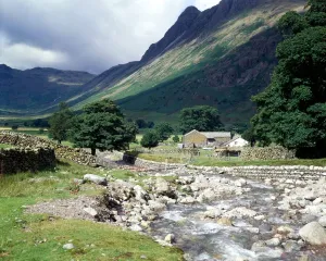 The Langdales Cumbria The Lake District Mountains River Dry The Langdales Cumbria The Lake District Mountains River Dry