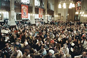 The largest congrgation ever gathered at St Philips Cathedral in Birmingham as thusands The largest congrgation ever gathered at St Philips Cathedral in Birmingham as thusands