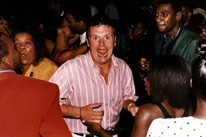 Lazio footballer Paul Gascoigne football photographed at a nightclub as he celebrates his Lazio footballer Paul Gascoigne football photographed at a nightclub as he celebrates his