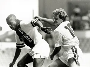 Lazio v Ajax Makita Tournament August 1993 Paul Gascoigne battles with a young Lazio v Ajax Makita Tournament August 1993 Paul Gascoigne battles with a young