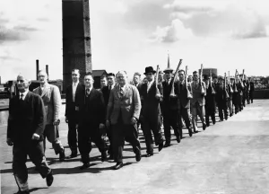 The LDV platoon of Messers Serpells, Reading. March off for a Sunday morning parade The LDV platoon of Messers Serpells, Reading. March off for a Sunday morning parade
