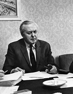 Leader of the Opposition Harold Wilson pictured during the protracted negotiations about Leader of the Opposition Harold Wilson pictured during the protracted negotiations about