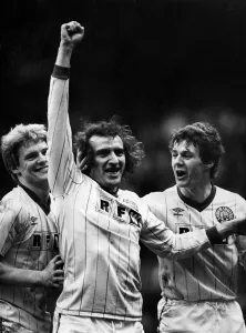 Leeds United v Blackburn Kevin Hird celebrates scoring Leeds winning goal with Leeds United v Blackburn Kevin Hird celebrates scoring Leeds winning goal with