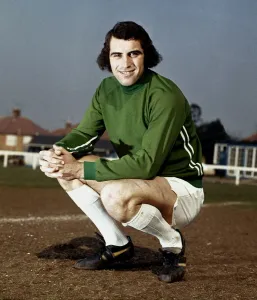 Leicester City goalkeeper Peter Shilton in training May 1973 Leicester City goalkeeper Peter Shilton in training May 1973