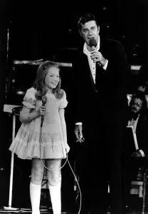 Lena Zavaroni Pop Singer with American singer Jerry Lewis Lena Zavaroni Pop Singer with American singer Jerry Lewis