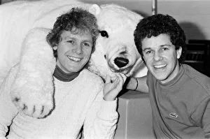 Leo Sayer preparing for his new BBC TV show with guest Paul Nicholas. 16th January 1984 Leo Sayer preparing for his new BBC TV show with guest Paul Nicholas. 16th January 1984