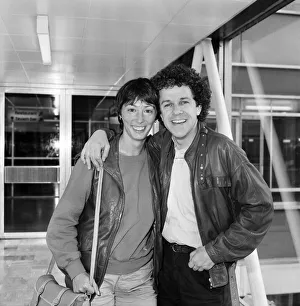 Leo Sayer and his wife Jan at LAP to fly to Los Angeles. 3rd June 1983 Leo Sayer and his wife Jan at LAP to fly to Los Angeles. 3rd June 1983