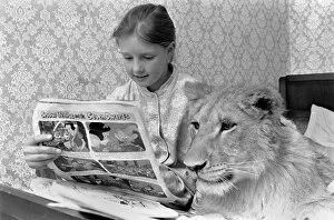 Images Dated 23rd April 1972: 'Leonie'the Lioness. Leonie is the favourite pet of the youngest daughter of
