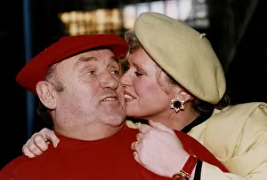 Les Dawson Comedian with wife having a cuddle after leaving Hospital Les Dawson Comedian with wife having a cuddle after leaving Hospital