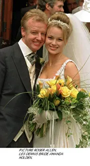 Les Dennis and bride Amanda Holden on their wedding day June 1995 Les Dennis and bride Amanda Holden on their wedding day June 1995