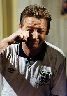 Les Dennis Comedian and TV presenter plays one of his roles as a Crying footballer in Les Dennis Comedian and TV presenter plays one of his roles as a Crying footballer in