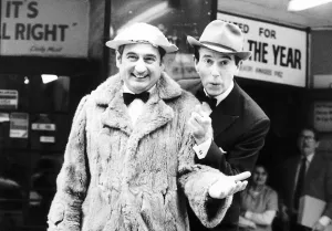 Leslie Crowther actor & TV presenter with Bernie Winters actor Leslie Crowther actor & TV presenter with Bernie Winters actor
