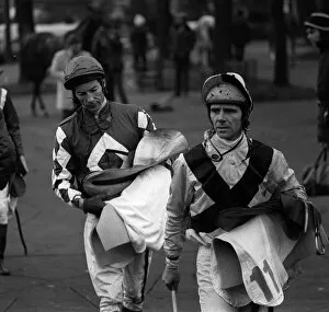 Images Dated 12th November 1974: Lester Piggott jockey 1974 carrying saddle