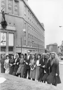 Lewis's store manager David Cameron with some of the sales assistants on the day that Lewis's store manager David Cameron with some of the sales assistants on the day that