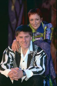 Libby Davison with footballer Peter Beardsley in the pantomime Sleeping Beauty at Libby Davison with footballer Peter Beardsley in the pantomime Sleeping Beauty at