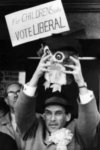 Liberal party leader Jeremy Thorpe holding a stuffed toy Liberal party leader Jeremy Thorpe holding a stuffed toy