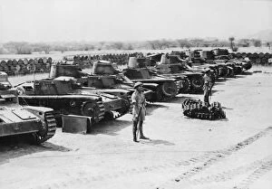 Agordat Collection: Light tanks captured when the British took Agordat, Eritrea during Second World War