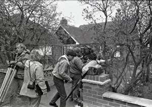 Images Dated 2nd April 1990: Lights, camera... but very little action. That was the scene as a camera crew filmed
