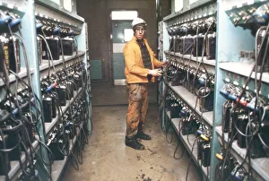 Lights go out in the Ellington Colliery lamp room as the pit closes in February 1994 Lights go out in the Ellington Colliery lamp room as the pit closes in February 1994