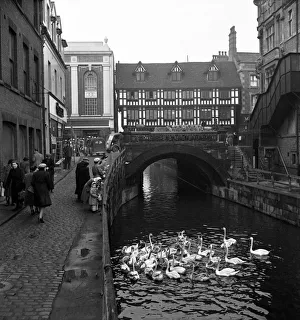 Lincoln - The High Bridge carries Lincoln's High Street over the River Witham Lincoln - The High Bridge carries Lincoln's High Street over the River Witham