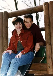 Linda Hartley Actress and Christian Schmid both from the TV series Neighbours Linda Hartley Actress and Christian Schmid both from the TV series Neighbours