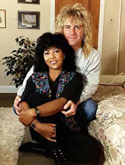 Linda Lewis with boyfriend Saul- October 1989 Linda Lewis with boyfriend Saul- October 1989
